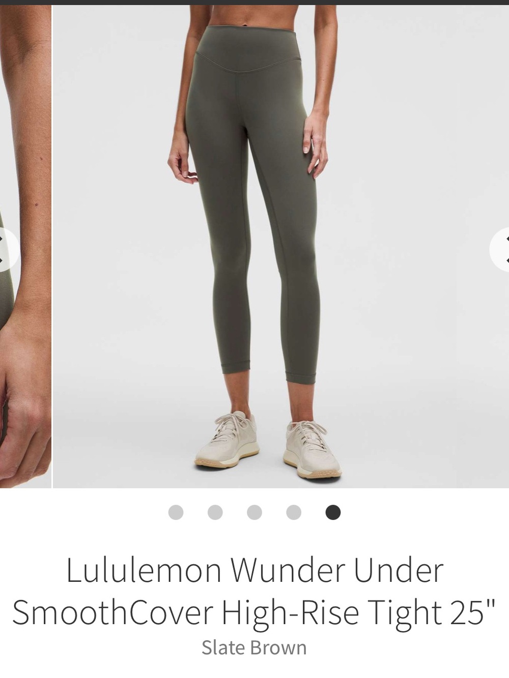 lululemon Wunder Train High-Rise Smooth Cover 25” leggings - Slate Brown